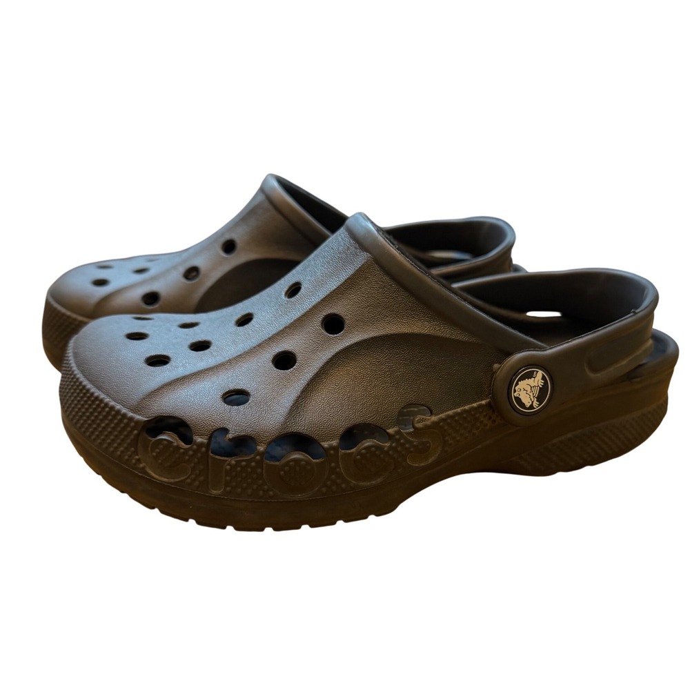Crocs Baya Clog Black Kids Junior Size J2 Water Shoes Sandals 10190